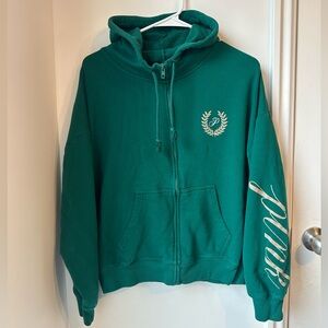 Green Zip-Up Hoodie